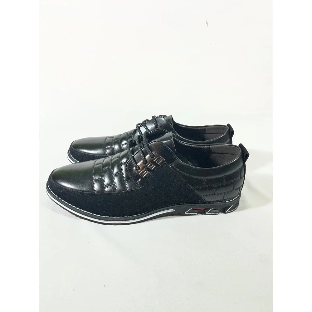 Gatsby Leather Suede Hybrid Dress Sneakers Men Sz 13 Black Quilted Luxe Gorpcore